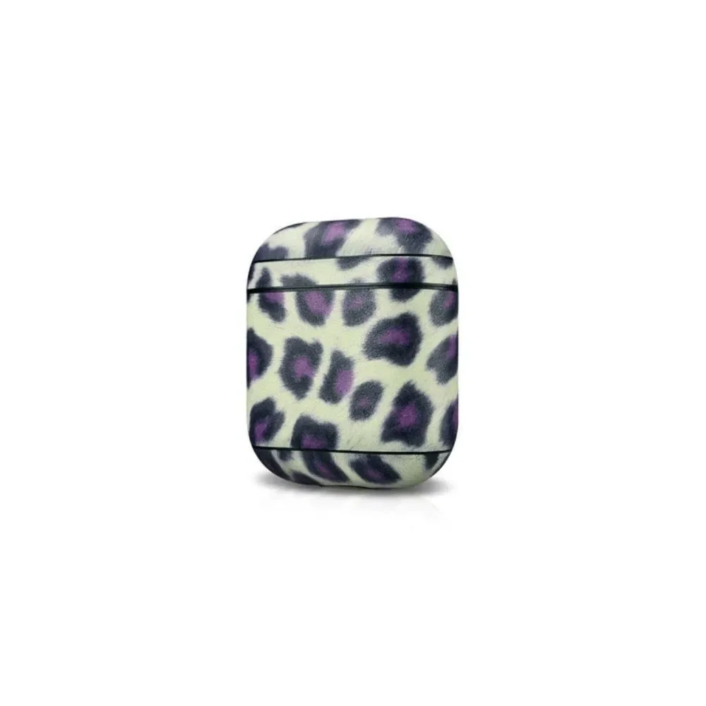 Leopard Print AirPods 1 Case in Leather